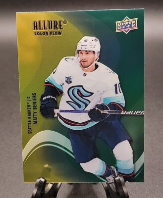 Matty Beniers 2022-23 UD Allure RC Color Flow Yellow Green Rookie #SF-5 Kraken