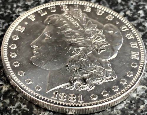 1881-O Morgan Silver Dollar Absolutely Super Nice Fine Detail 7 Tell Feathers