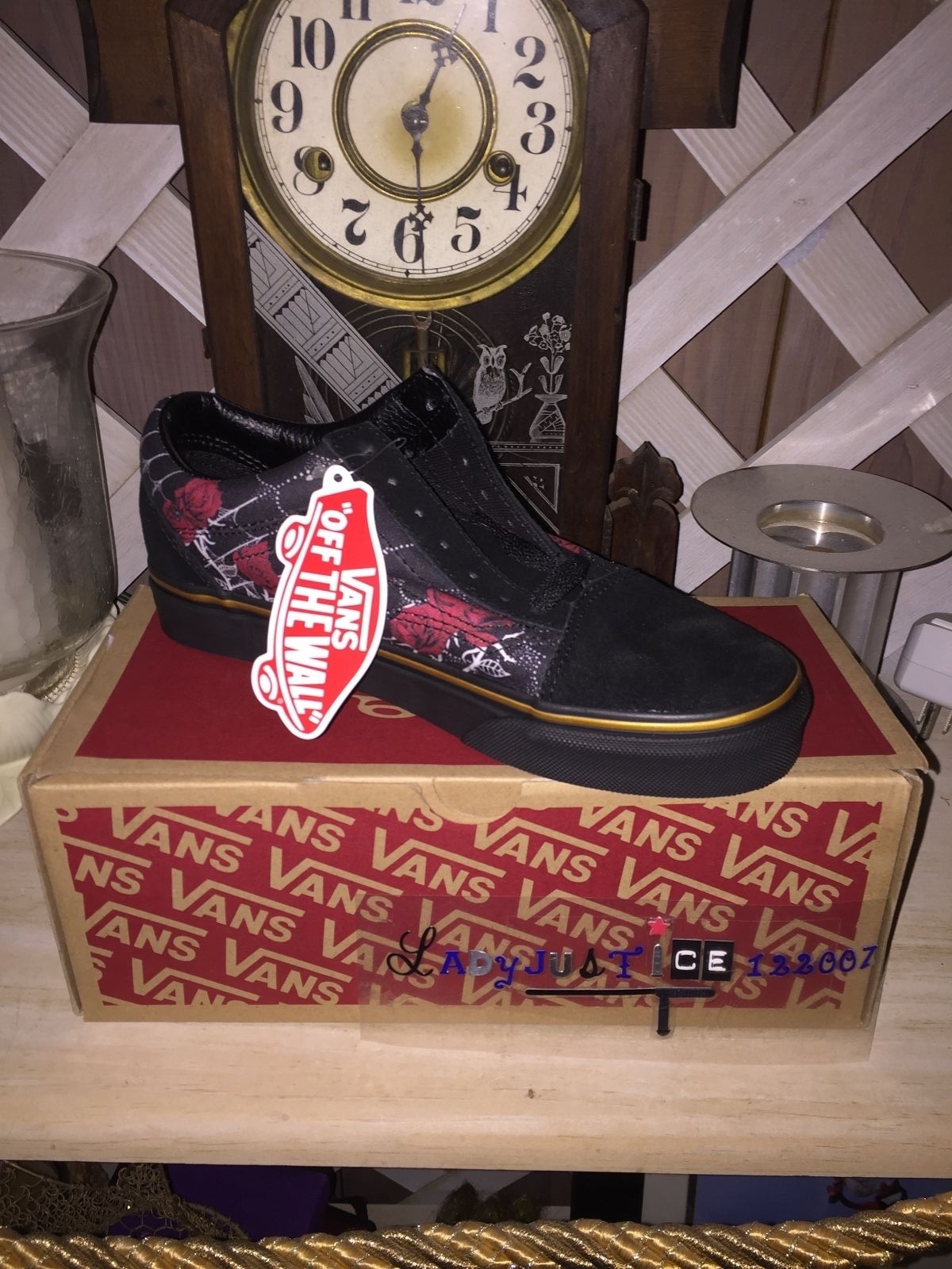 tennis shoes with roses