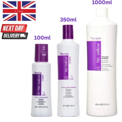 Fanola No Yellow Violet Purple Shampoo Clean Blonde Hair Care Tonning Toner UK
