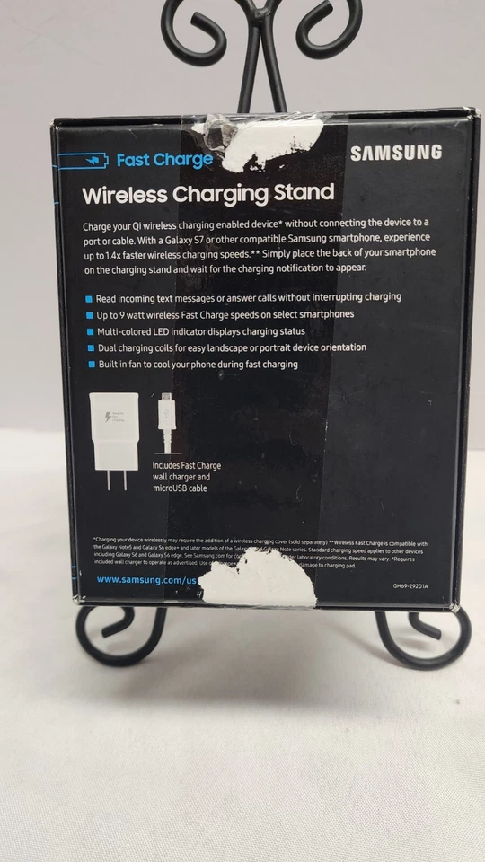 Samsung Wireless Charging Stand Fast Charge EP-NG930 + WALL PLUG & WHITE CABLE - Image 4 of 4