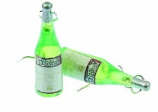Wine Bottles Earrings Miniblings Hanging Beverage Light Green White