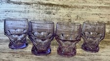 4 Rare Cambridge Georgian Heatherbloom 4 Neodymium Glass Tumblers Color Change