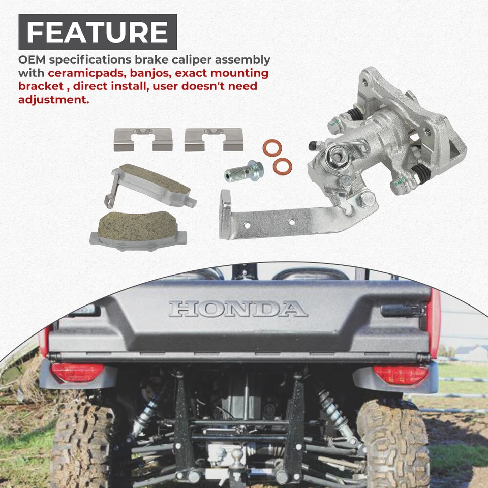 Pinza de freno trasera derecha Honda Big Red 700 MUV700 2009 2010 2011 2012 2013 Foto 3 de 4