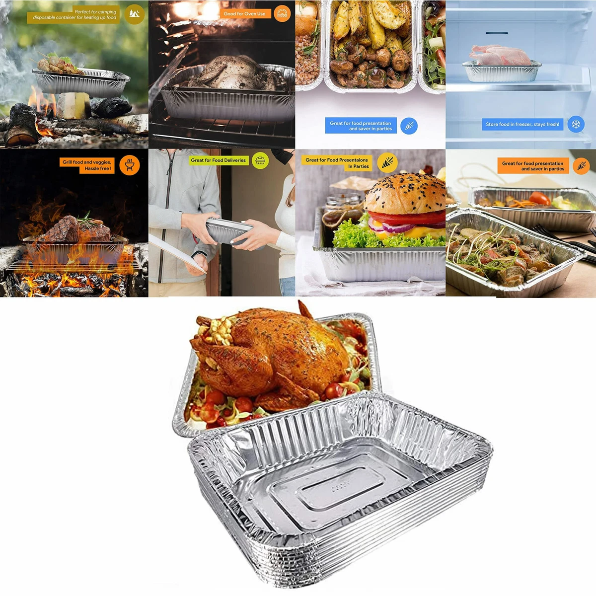 disposable large aluminum foil trays with