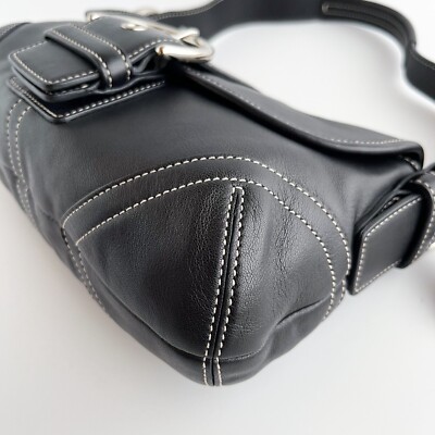 Vintage Coach Soho Hobo Shoulder Bag Purse 9247 Black