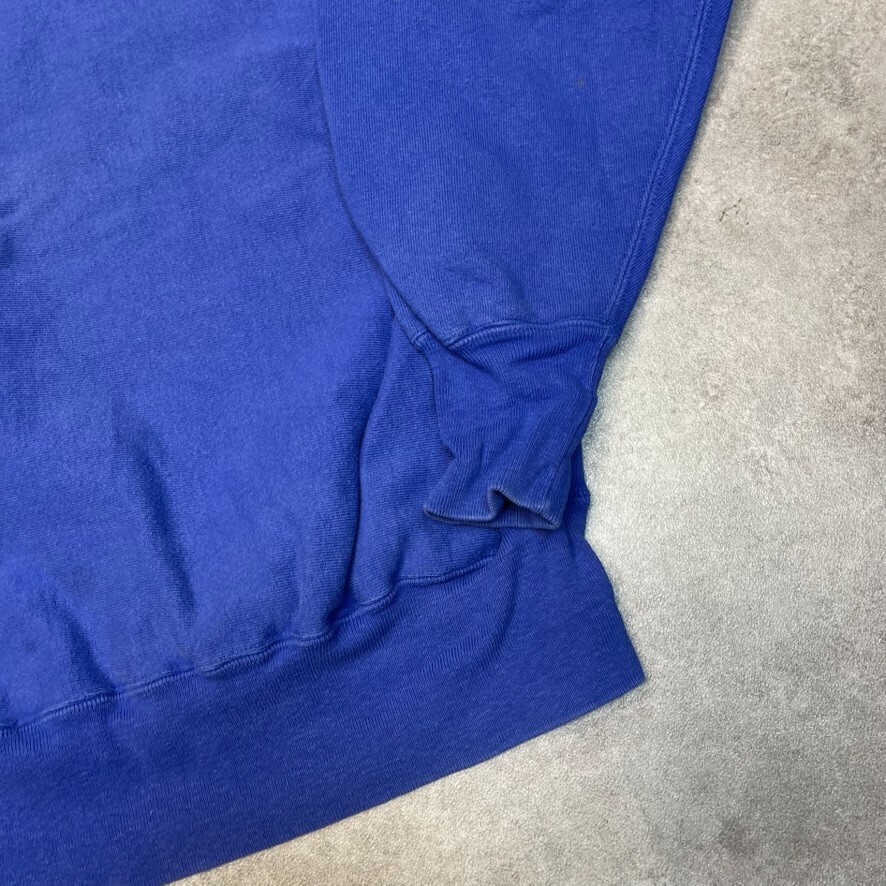 Champion Sweatshirt Mens 80s Reverse Weave Embroidered Blank Jumper, Blue, XL image 5