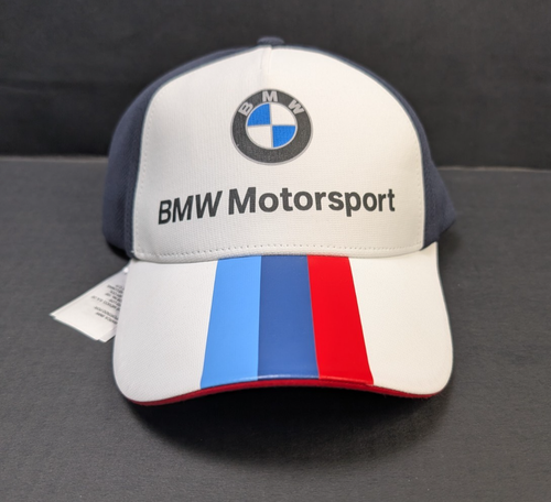 BMW Motorsports Baseball Hat Sport Cap White Stripes Unisex | eBay