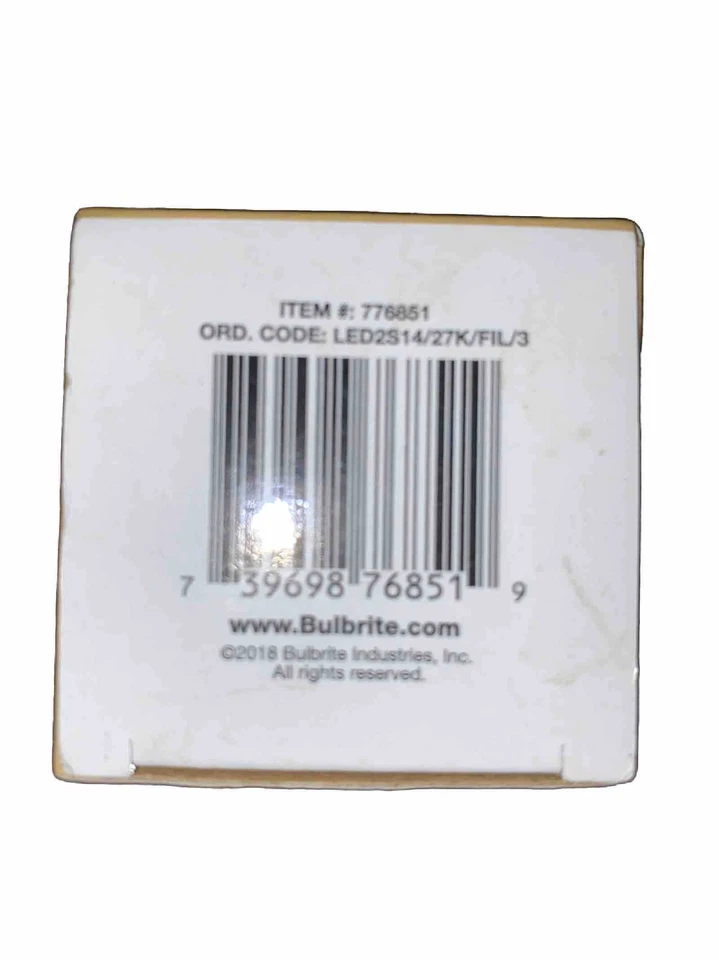 Bulbrite 776774 Fully Dimmable LED Filament Clear A19 2700K Medium Base - Image 4 of 4