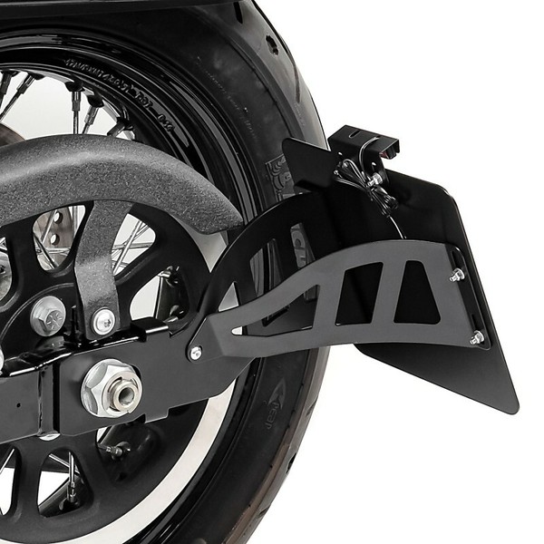 Seitlicher Kennzeichenhalter FüR Honda Shadow VT 600 C 88-00 Craftride Schwarz-image