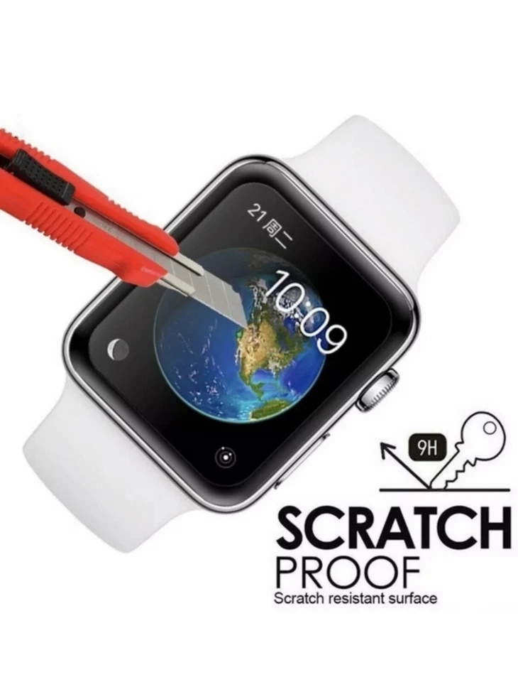 Protector de pantalla de vidrio templado 3D para iWatch Apple Watch 4/3/2/1 38/42/40/44 mm  Foto 4 de 4