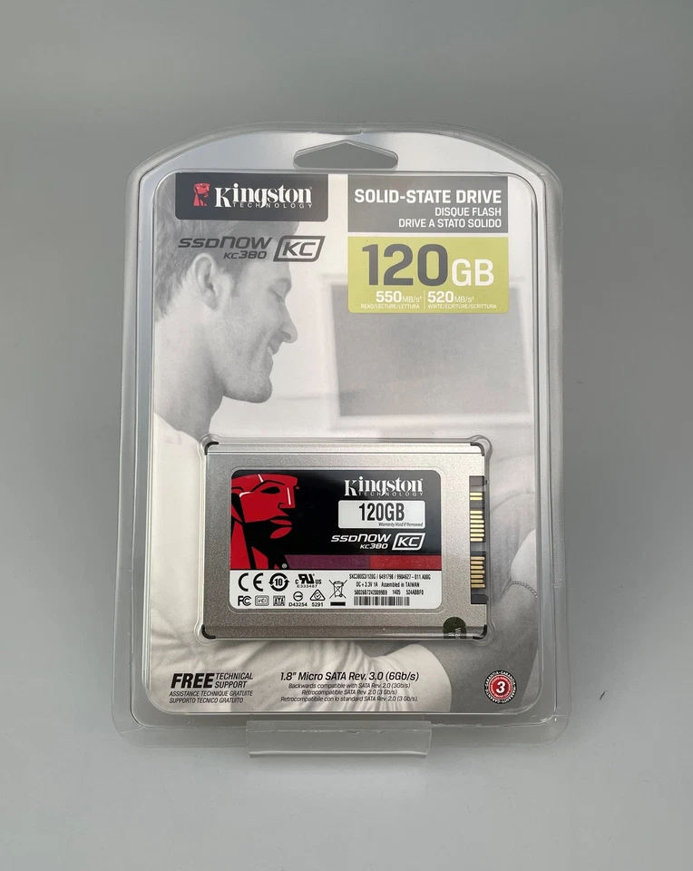 Kingston SSDnow KC 380 - 120 GB SSD 1,8" 550MB/s Read / 520MB/s Write