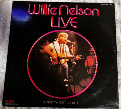  Willie Nelson Vinyl LP Live 1976 EX/VG+ Sounds Good! 