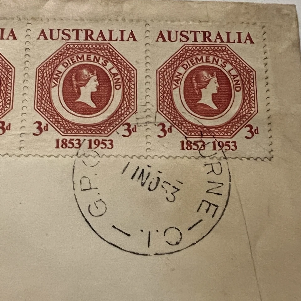 1953 TASMANIA FDC FIRST DAY COVER CORONATION YEAR QUEEN ELIZABETH II - Image 3 of 4