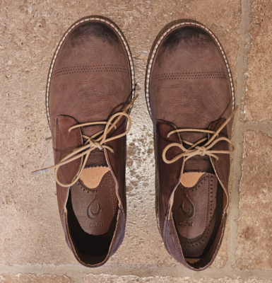 Olukai Walino Casual Shoe Oxford Brown Leather Mens Size 9.5  display picture 3