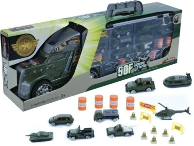 LKW Spielzeug Militär Transporter Launcher - Fahrzeug Mini Auto Set für Jungen