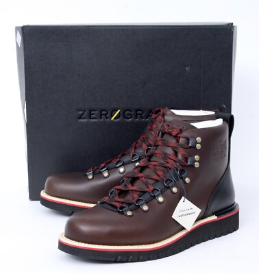 Cole Haan Dark Brown Leather Boots with Red Laces Cole Haan 1940 main image 4