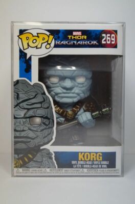 f129) Funko Pop Vinyl Figur Marvel Thor Ragnarok Korg #269 OVP Bobble Head 