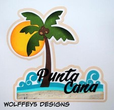 PUNTA CANA KID TITLE premade paper piecing scrapbook diecut page piece 3D page