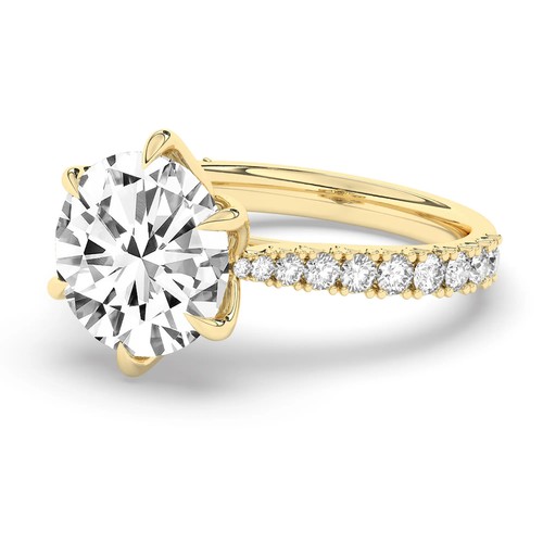 Round Solitaire Labgrown Diamond Engagement Ring 18k Yellow Gold 5.50 Ct D VS1 - Picture 23 of 24