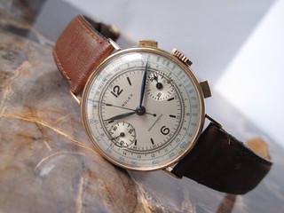 Rolex Ref. 3371 Rare Vintage 40s Chronograph Watch 18k 35mm Manual Movement (1)