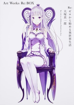 Japanische Ausgabe: Re:Zero Art Works Re:BOX Shinichirou Otsuka mit 2 Romanen...