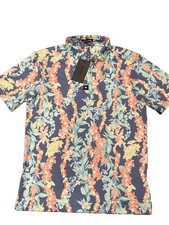 NWT 78 Bad Birdie Men  s Golf Polo Core Lei  d Floral Colorful Tropical Size XL
