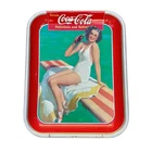 Vintage Haddon Sundblom metal serving tray Coca-Cola 1939. Springboard girl