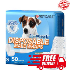 50 Disposable Dog Diapers Male Wraps Belly Band For Male Dog Dog Diaper Male