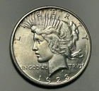 1923 D PEACE DOLLAR AU-BU