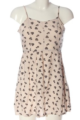 H&M DIVIDED Trägerkleid Damen Kleid Gr. DE 38 creme-schwarz Casual-Look