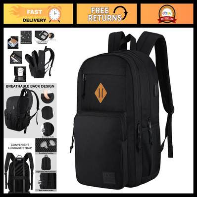 Anti-Theft Laptop Backpack with USB Charging Port, Water-Resistant Travel Bag fo