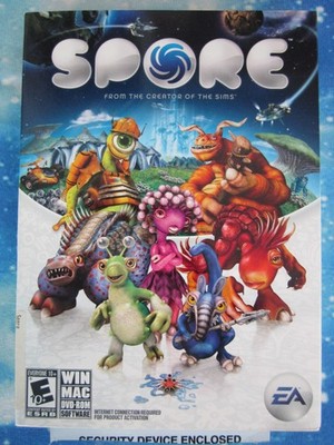 Vtg SPORE PC Windows Mac DVD-ROM Game Complete w/ Manual & Reg. Key EA Maxis