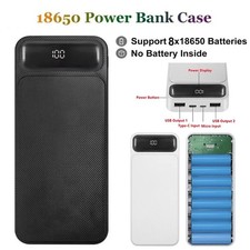For 8pcs 18650 Battery Slot Case Charging Box Holder DIY Power Bank USB 5V 2A