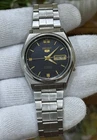 Vintage Seiko 5 Automatic Watch for Men, Blue Dial, cal 7009-8761 Japan