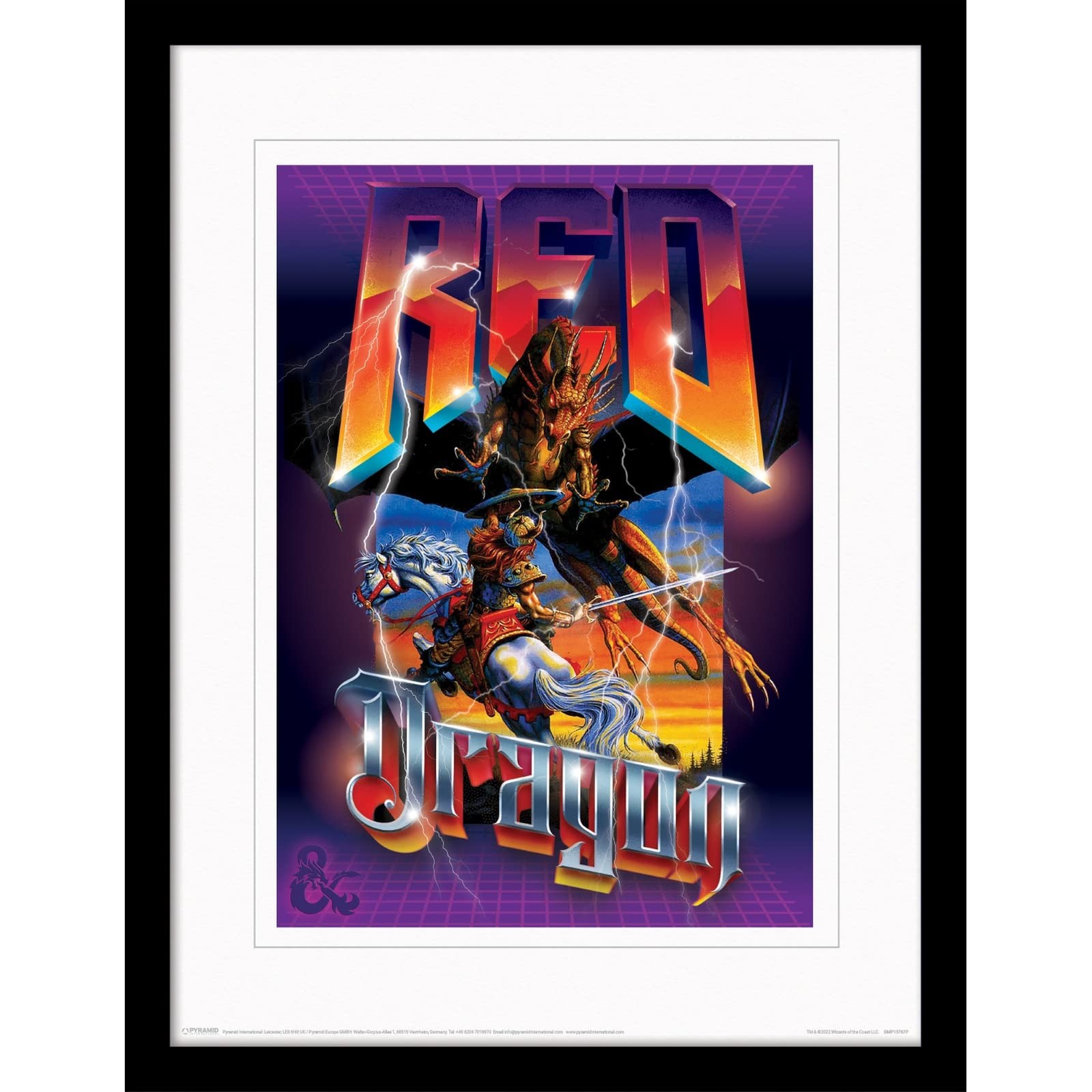 Принт Подземелья и драконы в черной рамке для фотографий коллекционного издания Красный дракон 5990₽