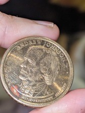 Andrew Johnson $1 Presidential Coin 2011 Philadelphia Uncirculated Copper