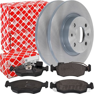 FEBI BREMSSCHEIBEN 257mm + BELÄGE VORNE passend für FIAT 500 auch 500C Cabrio