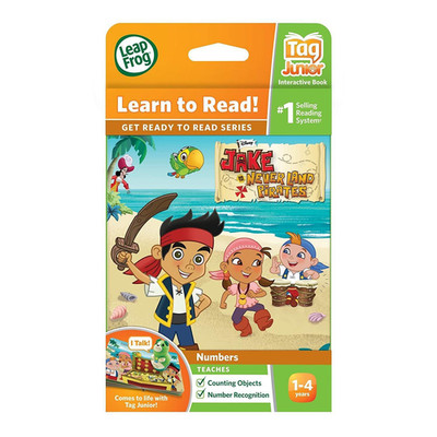 LeapFrog LeapReader Tag Buch Junior Zählen & Zahlen Disney Nimmerland Piraten
