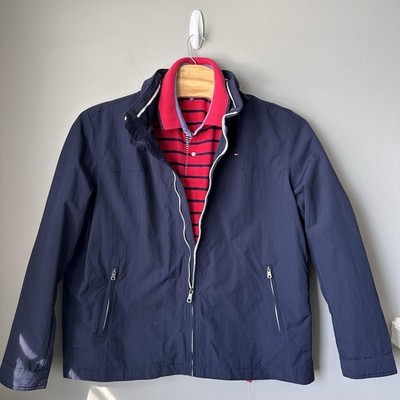 Tommy Hilfiger Jacket Shirt Set Mens 2XL Blue Hooded Nylon 