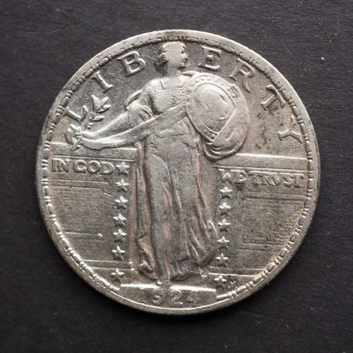 1924  *P*   STANDING LBERTY SILVER QUARTER  ***NICE ***FREE SHIPPING*** C1772