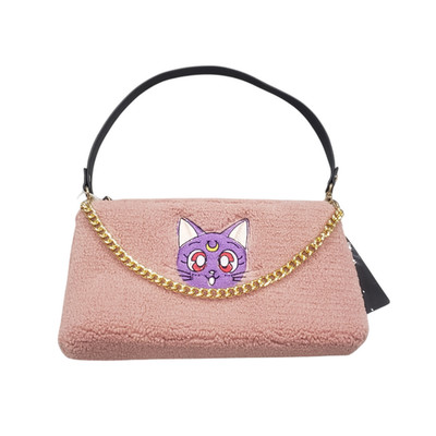 Sailor Moon Luna Furry Handbag Purse Pink