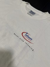 Vintage Infineon Technologies Fiberoptics Race Shirt Size Large Y2K Tech Nerd