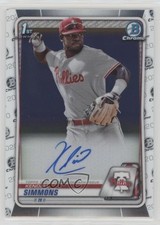 2020 Bowman Chrome Prospect Auto Kendall Simmons #CPA-KSI Auto 1c6t