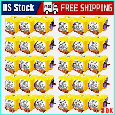 30X BR-2/3AGCT4A A98L-0031-0025 6V 4400mAh High Capacity Battery for Fanuc +Plug