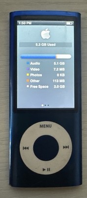 Apple iPod Nano 5th Gen 8GB 2.2'' Display A1320 Blue MP3 Player