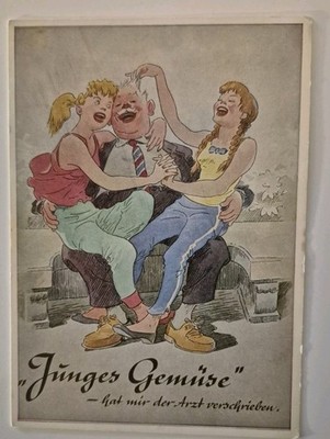 AK Humor Karikatur Lengauer Verlag Nr. 3191,  Junges Gemüse hat mir der Arzt ve