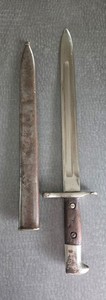 Original Pre WWI US 1901 Krag Jorgenson Bayonet Knife With Scabbard Spa/Amer War