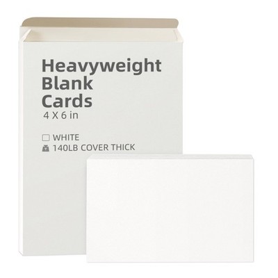 60CT 4X6 140lb 300gsm White Sketch Paper Cards Heavyweight Blank Card Stock f...
