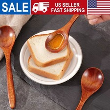 Wood Spoon Bamboo Kitchen Utensil Cooking Utensil Tool Soup Teaspoon Catering